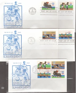 1979 FDC Set of 5 - Scott# 1791-94 - Summer Olympics - Artmaster Cachet - Picture 1 of 1