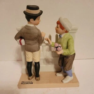 1980 Norman Rockwell Danbury Mint Porcelain Figure  "The Rivals" - Picture 1 of 6