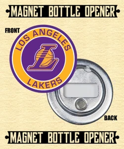 Los Angeles Lakers - Magnet Bottle Opener - Choose From 12 Designs - Picture 1 of 15