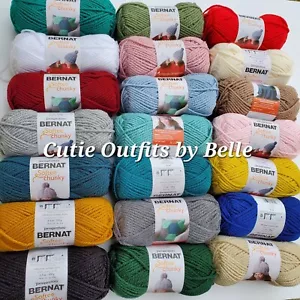Bernat Softee Chunky Yarn, Acrylic Super Bulky 3.5 oz/100g ,Choose Colors - Picture 1 of 29