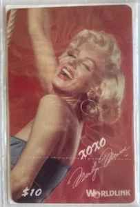Marilyn Monroe Telephone Card XOXO Signature ~ Vintage $10 Value MIP ~ Worldlink - Picture 1 of 3