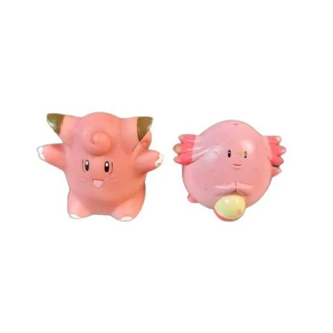 Vtg 1999 Nintendo Oddzon Pokemon Clefairy Figure Slider Roller Slammer W/Chansey Cover