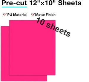 10 Neon Pink Vinyl sheets 12 x 10 Iron on. - Picture 1 of 1