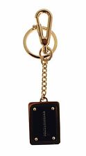 DOLCE & GABBANA Keyring Blue Branded Gold Brass Unisex Finder Keychain RRP $300