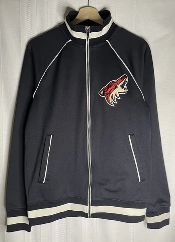 CCM Black Arizona Coyotes Long Sleeve Zip Up, Size S, Chest 39in. Length 26in Cover