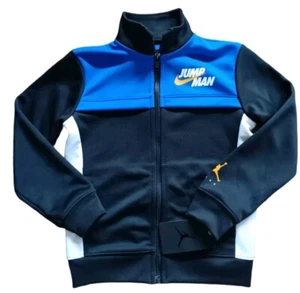 Nike Air Jordan 85A719-023 Boys Training Track Jacket Black/Game Royal SIZE 6 - Picture 1 of 5