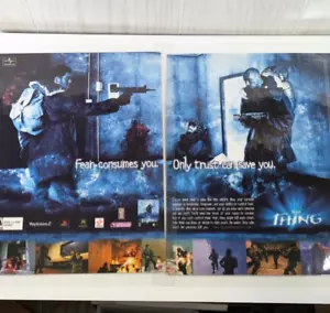 The Thing 2002 video game for PS2, Xbox & PC - Laminated Horror Collectible Ad - Picture 1 of 9