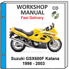 SUZUKI GSX600F KATANA 600 2000 2001 2002 2003 SERVICE REPAIR SHOP MANUAL ON CD