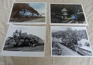 Lot of 4 vintage 8.5 by 10 inch railroad train photographs RR003    - Picture 1 of 10