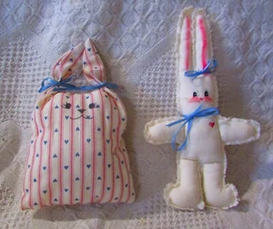 2 conejos de tela - Imagen 1 de 2