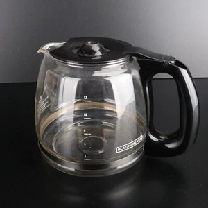 Black & Decker 12 Cup Replacement Glass Carafe Coffee Pot Black Handle - Picture 1 of 9