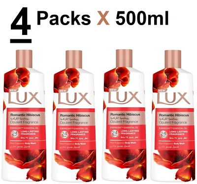 LUJO FRAGANCIA OPULENTA Romántico Hibisco BAÑO GEL DE DUCHA (PAQUETE DE 4 X500 ml) Foto 1 de 4