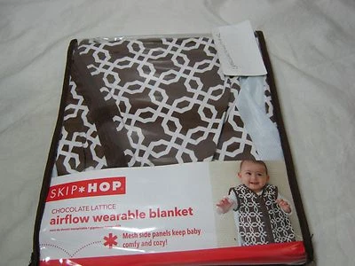New Skip Hop Chocolate Lattice Airflow Wearable Blanket 0-6 Month Mesh Side NIP - Image 1 of 4