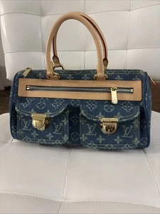 Louis Vuitton Neo Speedy Duffle Medium Blue And Tan bag. - Picture 1 of 24
