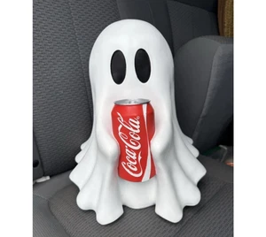 2025 New COCA-COLA Ghost Figurine Holding COCA-COLA Coke Can Halloween Decor - Picture 1 of 4