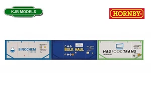 OO Hornby R60129 Sinochem Bulk Haul H&S Foodtrans Container Pack 3x Tanktainer - Bild 1 von 2