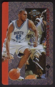 Assets '96 : Jerry Stackhouse (Card #10 of 10) Crystal Clear Phone Card - Picture 1 of 4