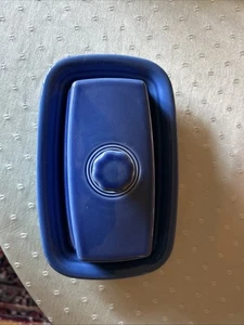 Fiestaware Ceramic Covered Butter X-Large Blue - Picture 1 of 5
