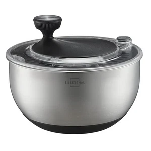 Salatschleuder aus Edestahl | Salat direkt servieren | SILBERTHAL - Bild 1 von 7