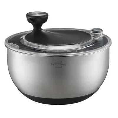 Salatschleuder aus Edestahl | Salat direkt servieren | SILBERTHAL - Bild 1 von 4