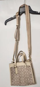 Borsa Coach Field 22 in jacquard firmato C3865 - Foto 1 di 10