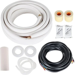 50ft Air Conditioning 1/4in 3/8in Twin Copper Tubing Hose Extension Mini Split - Picture 1 of 10