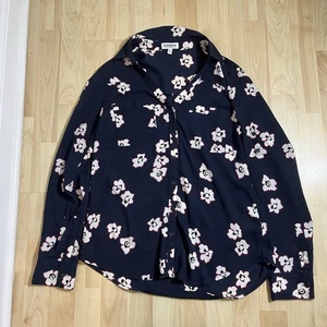 Blusa Express Portofino Abotonada Azul Marino/Rosa Floral XS - Imagen 1 de 5