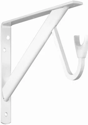 White Heavy-Duty Shelf & Rod Bracket,11-1/4 x 8 x 1 In. - RP-0495-WT — 第 1/1 张图片