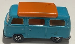 Vintage 1970 Matchbox Superfast #23 Diecast blau Dormobile Volkswagen Camper Bus - Bild 1 von 7