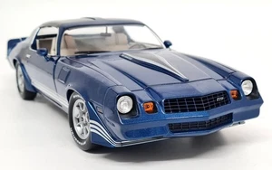 Greenlight 1/18 Chevrolet Camaro Z28 1980 Blue Diecast Model Car - Picture 1 of 7