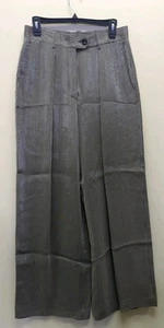 Pantalones de vestir Escada Margaretha Ley para mujer talla 38 plateados/negros a rayas -Excelente - Imagen 1 de 9