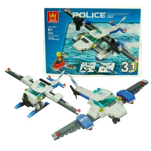 3-1 Police Station Aircraft Building Block Table Board Game Kids Bricks Set Toy - Picture 1 of 6