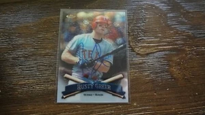 1998 TOPPS FINEST RUSTY GREER AUTOGRAPHED BASEBALL CARD - Picture 1 of 2