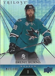 2016-17 Upper Deck Trilogy Rainbow Blue #48 Brent Burns 839/849 - Picture 1 of 1