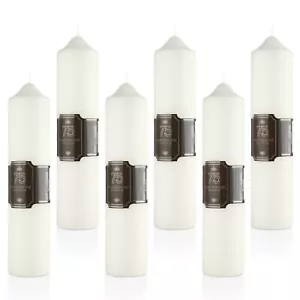 Unscented Large Round Classic Church Pillar Table Candles 75Hours Long Burn Time - Picture 1 of 9