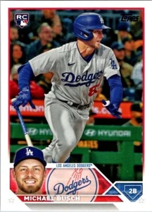 2023 TOPPS BASEBALL DODGERS #US256 MICHAEL BUSCH ROOKIE CARD - Picture 1 of 2