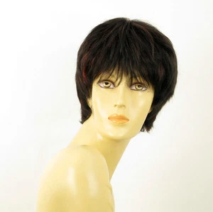 wig for women 100% natural hair black and red wick ref DANNY 1b410 PERUK - Imagen 1 de 8