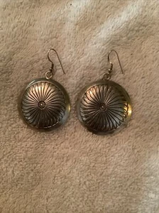 Vtg Sterling Silver Wire Earrings 1.5” 19 Grams Total Weight Signed CH - Picture 1 of 5