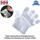 100 Plastic Disposable Premium Polythene Gloves for Catering Food Mechanics Car