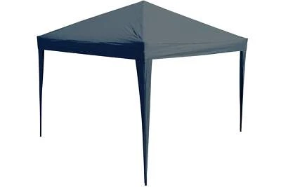 EXPO-BÖRSE GMBH KYNAST EXKLUSIV KYNAST Faltpavillon 3 x 3 Meter grau Stahlrahmen PE-Gewebe mit Tragetasche Zelt