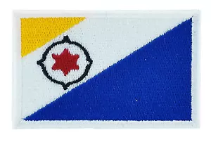 BONAIRE ISLANDS FLAG PATCH patches backpack BADGE IRON ON NEW EMBROIDERED - Picture 1 of 1