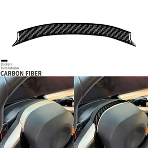 Real Carbon Fiber Steering Wheel Above Cover For BMW 5 Series i5 G60 G68 2024-26 - Picture 1 of 24