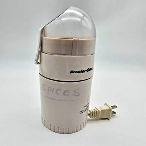 Proctor Silex Electric Coffee/Spice Grinder Model E160B, Retractable Cord, White - Picture 1 of 14