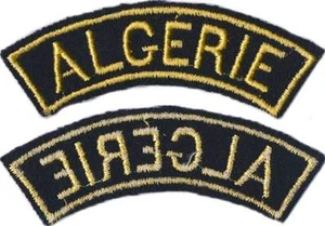 Titre d’épaule, ALGERIE, jaune sur noir, en tissu (1292) - Imagen 1 de 1