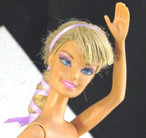 Nude Ash Blonde Articulated Jointed Barbie Doll Custom Braid Hair for OOAK Play - Picture 1 of 5