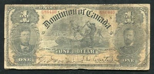 DC-13b 1898 $1 ONE DOLLAR DOMINION OF CANADA BANKNOTE - Picture 1 of 2