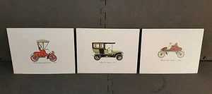3 Vintage Arthur A Kaplan Lithos Automobile Cadillac Olds Rambler NY - Picture 1 of 9