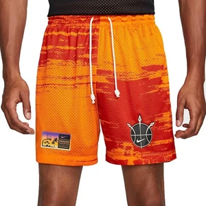 Nike Standard Issue Orange/Black Men's Reversible Basketball Shorts Size Medium - Picture 1 of 7