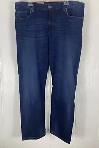 Pantalones de mezclilla Alberto 4817 Pipe acogedores regular ajustados lavado oscuro para hombre 38 x 34 nuevos con etiquetas - Imagen 1 de 13