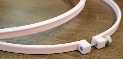 Pink Embroidery Hoop, Cross Stitch Hoop Round Plastic  - Image 1 of 4